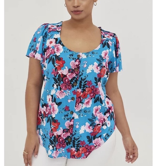 torrid Tops - 3 for $30 TORRID NWT RAYON SLUB BUTTON-FRONT FLUTTER SLEEVE TOP